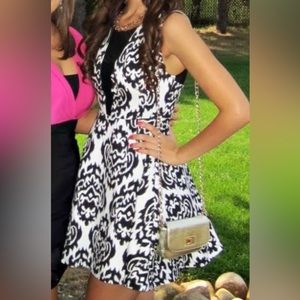 Akira black and white dress